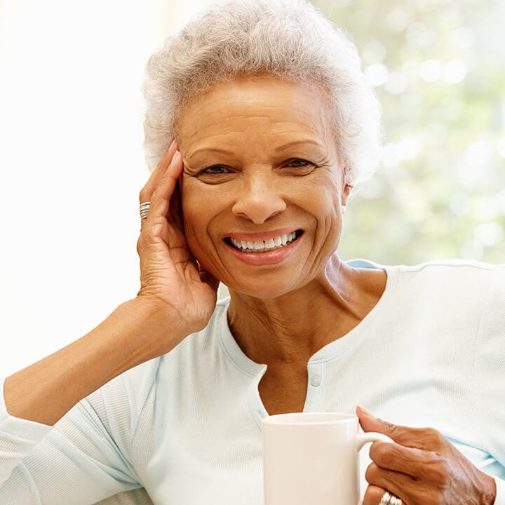 Older woman smiling