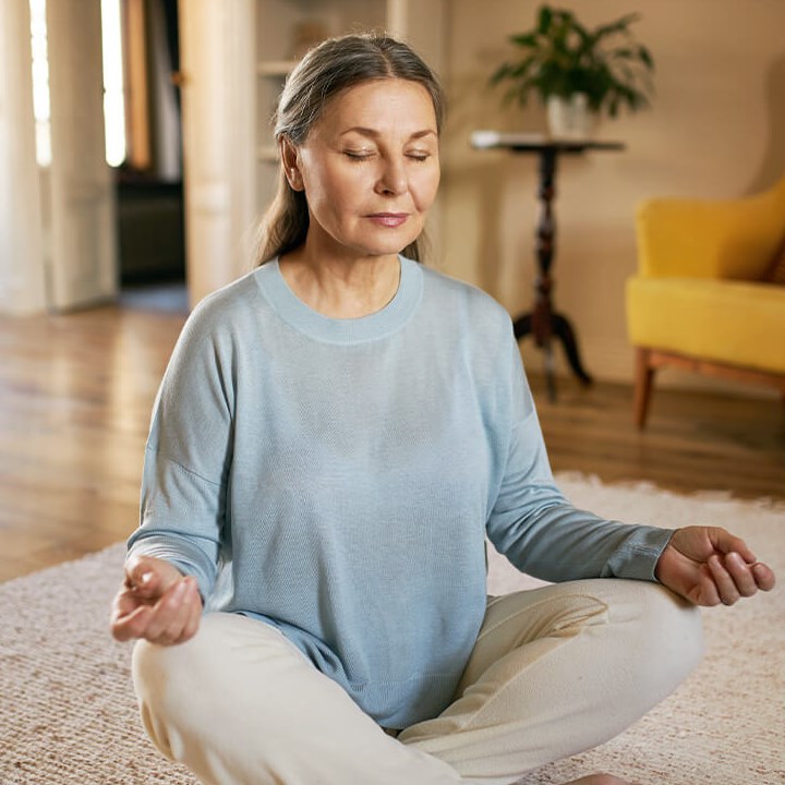 Woman meditating